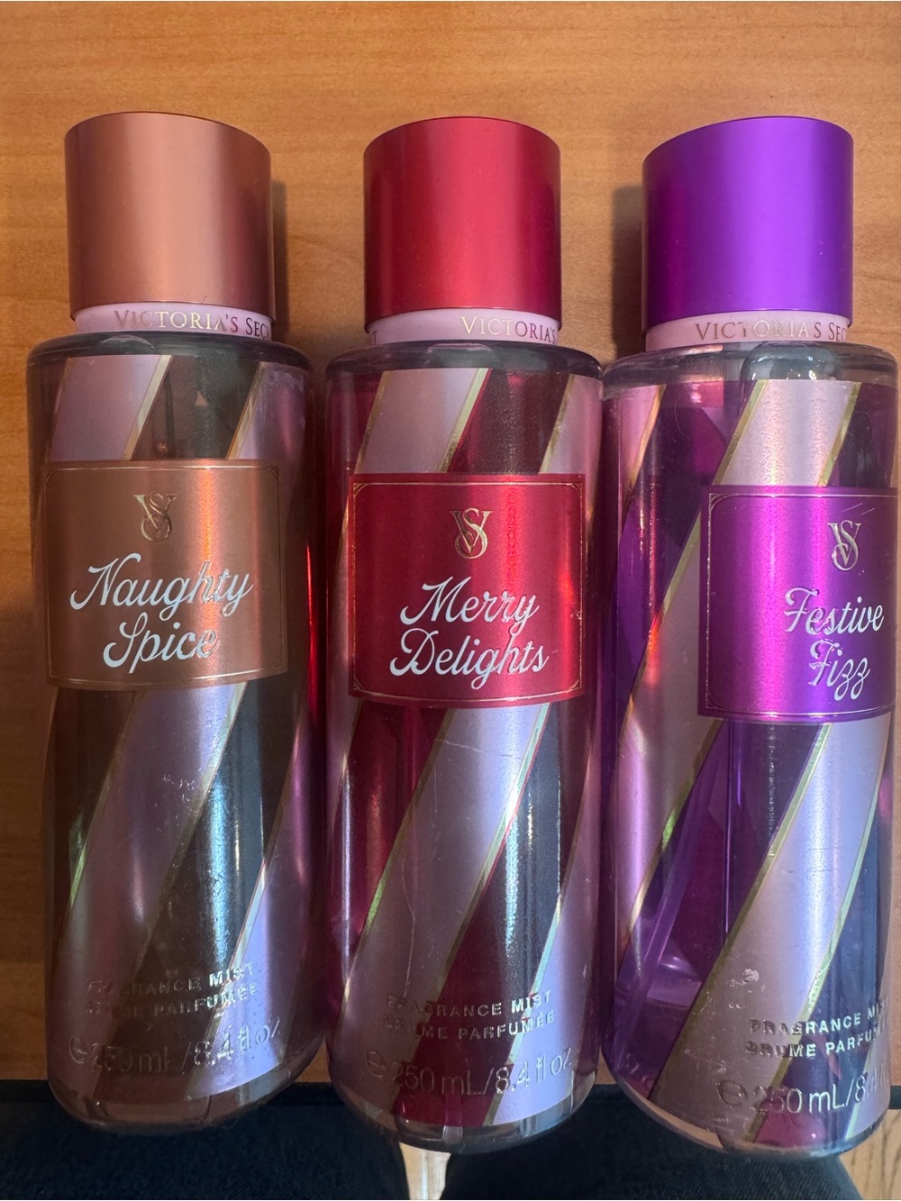 Victoria's Secret Fragrance Mist Trio - Copper, Red, Purple